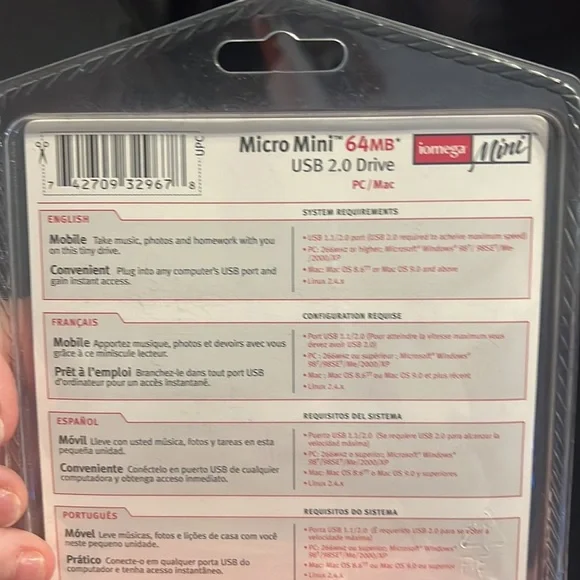 MINI USB 2.0 DRIVE- Micro-Mini
64MB USB DRIVES by Iomega - Picture 4 of 4